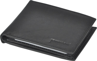 

Johnson Men Casual Black Genuine Leather Wallet(9 Card Slots)