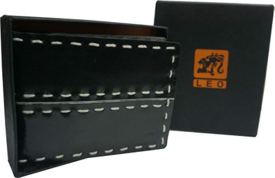 

Leo Men Casual Black Genuine Leather Wallet(8 Card Slots)