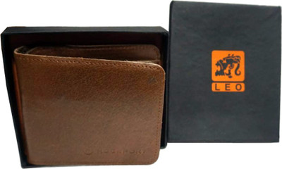 

Leo Men Formal Brown Genuine Leather Wallet(8 Card Slots)
