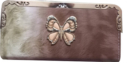 

Hims Women Evening/Party Multicolor Artificial Leather Wallet(8 Card Slots), Gold