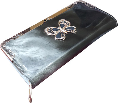 

Hims Women Black Artificial Leather Wallet(8 Card Slots)