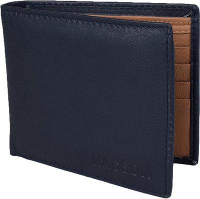 

Nacson Men Casual Blue Genuine Leather Wallet(8 Card Slots)
