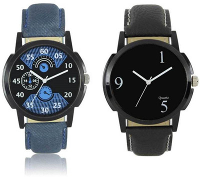 

FASHION POOL MENS MOST STYLISH STUNNING FULL ROUND DIAL WITH MULTI COLOR BLACK & BLUE COLOR DIAL WITH JET BLACK VINTAGE DIAL GRAPHICS WATCH COMBO WITH PERFECT COLOR COMBO OF BLUE & BLACK LEATHER BELT FOR PROFESSIONAL & CASUAL WEAR WATCH FOR FESTIVAL Watch