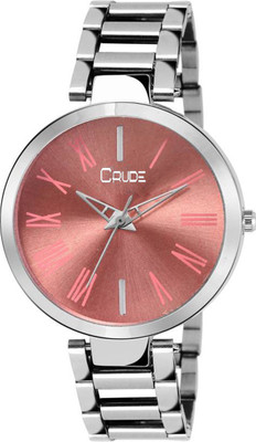 

Crude rg2042 pink round unique design metal mash strap watch Watch - For Women