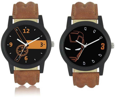 

FASHION POOL LORE MENS MOST STYLISH & UNIQUE ROUND DIAL BLACK & ORANGE MULTI COLOR ROUND DIAL WATCH COMBO WITH AVENGER IRON MAN SPECIAL DIAL GRAPHICS WATCH WITH COOL & TRENDY DESIGNER BROWN COLOR LEATHER BELT WATCH FOR PROFESSIONAL & FESTIVAL SPECIAL FOR 