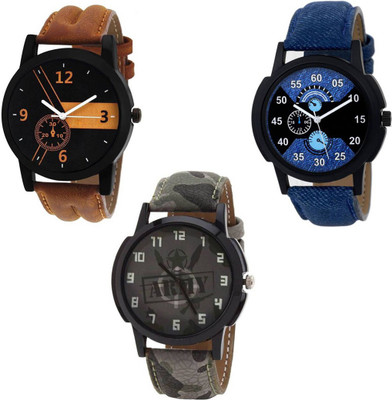 

RTAD Quartz Movement Analogue Multicolour Dial Men's Tripplae combo watch Watch - For Men