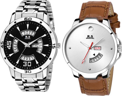 

R S Original DAY AND DATE WHITE DIAL R20 Watch - For Men