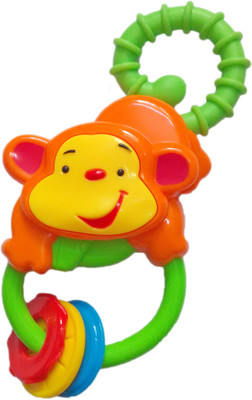 

Babysid Collections Baby Rattle Non Toxic for New Born Baby Funny Monkey Rattle(Multicolor)