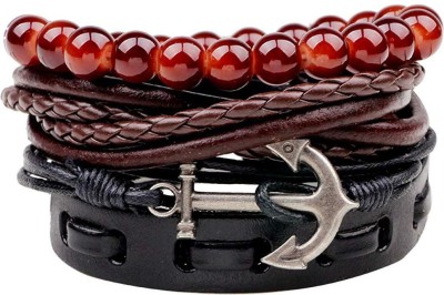 Young & Forever Alloy Beads Silver Bracelet Set(Pack of 4)