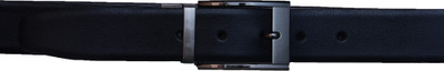 

Second May Men Formal Black Genuine Leather Belt, Black 2