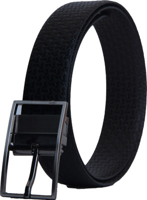 

Second May Men Casual Black Genuine Leather Reversible Belt, Black 1