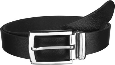 

OODI Men Casual Black Genuine Leather Reversible Belt