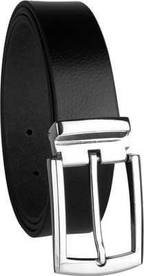 

OODI Men Casual Black Genuine Leather Reversible Belt