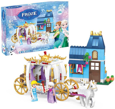 

HALO NATION Frozen building blocks 3d puzzle for girl frozen creator princess series(Multicolor)
