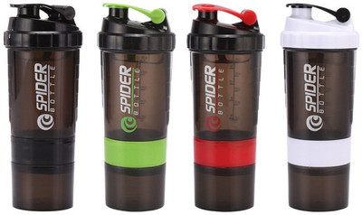

Spider Protein shaker bottle, 550 ml,Leak proof, storage container, BPA Free, Dishwasher safe, High quality 550 ml Shaker(Pack of 1, Red, Black, White, Green, Yellow, Blue), Black;blue;green;red;white;yellow