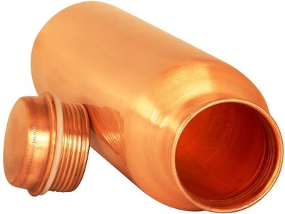 KUBER INDUSTRIES Plain Lacqour Coated Anti Tarnished Leak Proof Pure Copper Bottle Set of 1 Pcs Large 1000 ML Handmade, Ayurveda and Yoga Bottle with Medicinal Benefits-COPBOT218 1000 Bottle(Pack of 1, Gold, Copper)