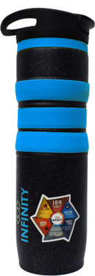 

reptum decor infinity Flicker Double Wall Isolated Steel Water Bottle, Vacuum Hot and Cold Water Bottle- Color-Black- 1 LTR 1000 Shaker(Pack of 1, Blue)