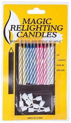 

Funtastic Magic Relighting Candle Candle(Multicolor, Pack of 10)