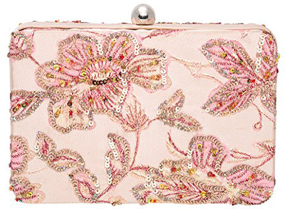 

Fabric and Lace Party, Casual, Formal Pink Clutch