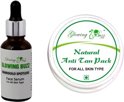 

Glowing Buzz Combo of MArigold serum and anti tan pack(Set of 2)