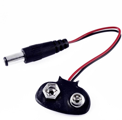 REES52 9V Battery Snap with dc jack pack of 5 Electronic Components Electronic Hobby Kit