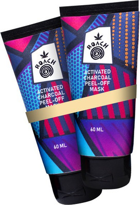

Roach Activated Charcoal Face Mask Peel-Off Face Pack Anti- Blackhead Anti- Acne De-Tox (Pack of 2)(60 ml)