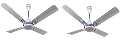 

Orient Quadro Ornamental 1200MM 4 blade Silver Blue premium ceiling fan (Pack of 2) 4 Blade Ceiling Fan(Silver Blue, Pack of 2)