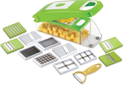 TDO Vegetable & Fruit Grater & Slicer(12 Different ways to cut, chop, dice , Slice and mince. Cut into sticks or cubes, make chips or slice carrot into 2 different thickness)