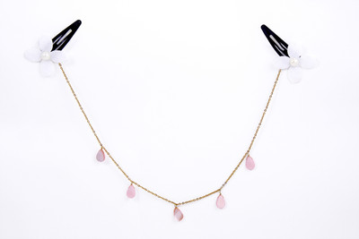 

Chotee Pink 5 PInk Shell Drop Head Chain Hair Chain(Pink)