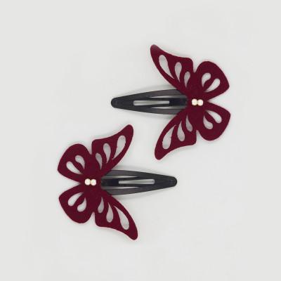 

Chotee Maroon Stencil Butterfly Tictacs Tic Tac Clip(Maroon)