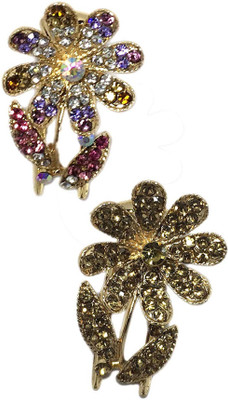 

New Arihant Traders New Arihant Traders- Side Pin/Juda Pin for Women & Girls (Multi & Metallic color with stone) 2 pieces Hair Clip, Hair Accessory Set, Back Pin, Hair Pin(Multicolor)