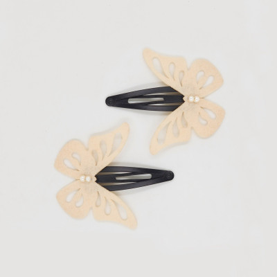 

Chotee White Stencil Butterfly Tictacs Tic Tac Clip(White)