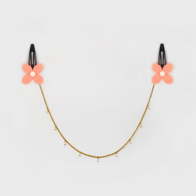 

Chotee Orange Tiny Pearl Headchain with Diadem Flowers Hair Chain(Orange)
