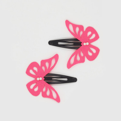 

Chotee Pink Stencil Butterfly Tictacs Tic Tac Clip(Pink)
