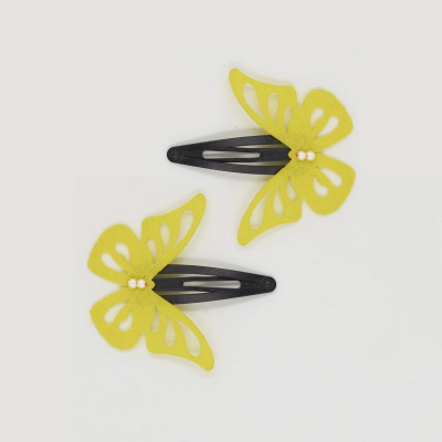 

Chotee Yellow Stencil Butterfly Tictacs Tic Tac Clip(Yellow)