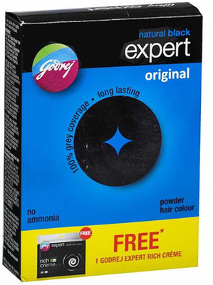 

Godrej Expert Original Natural Black Hair Colour + (Free Expert Rich Creme 20 gm) 8*3 gm Hair Color(ORIGINAL BLACK)