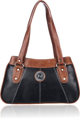 

Leather Land Shoulder Bag(Black, Tan)