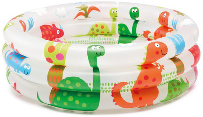 

AZIN 3 Layers 2 ft Round Kids Dinosaur baby pool INTEX 1PC Inflatable Pool(Multicolor)