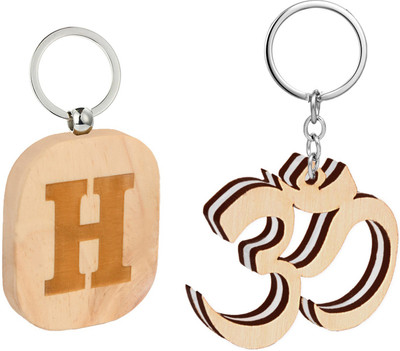 

Flipkart SmartBuy Attractive Wooden Finish OM Shape key Chain and Alphabet -H Key Chain