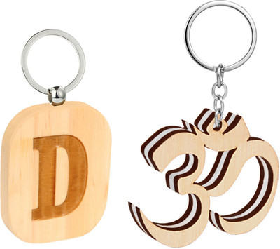 

Flipkart SmartBuy Attractive Wooden Finish OM Shape key Chain and Alphabet -D Key Chain
