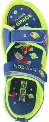 

Navigon Boys & Girls Velcro Strappy Sandals(Blue, Parrot-green