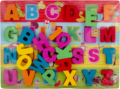 

Tickles Colourful Wooden Alphabets A-Z Learning Set for Kids 2 yrs Plus(Multicolor)