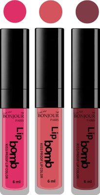 

Bonjour Paris Long lasting velvet matte lipstick(pink, wild blus, wild blush, 18 g)