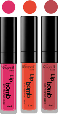 

Bonjour Paris Long lasting velvet matte lipstick(pink, brick orange, nude, 18 g)