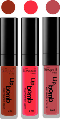 

Bonjour Paris Long lasting velvet matte lipstick(tan, peach, nude, 18 g)