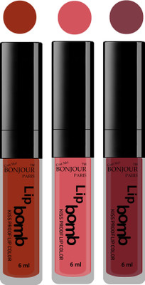 

Bonjour Paris Long lasting velvet matte lipstick(tan, wild brush, wild blush, 18 g)
