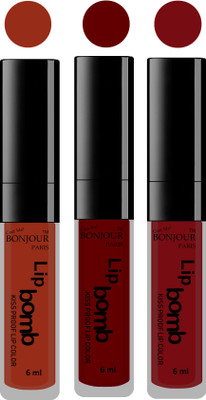 

Bonjour Paris Long lasting velvet matte lipstick(tan, mauve, brown, 18 g)