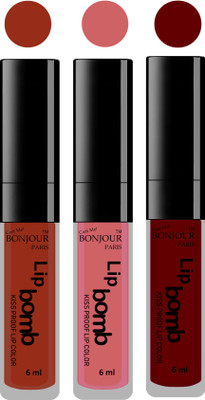 

Bonjour Paris Long lasting velvet matte lipstick(tan, nude, mauve, 18 g)