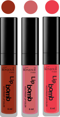 

Bonjour Paris Long lasting velvet matte lipstick(tan, nude, irresistble pink, 18 g)