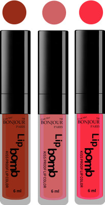 

Bonjour Paris Long lasting velvet matte lipstick(tan, nude, peach, 18 g)